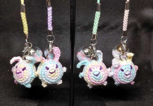 Pastel Bunny Phone Charms